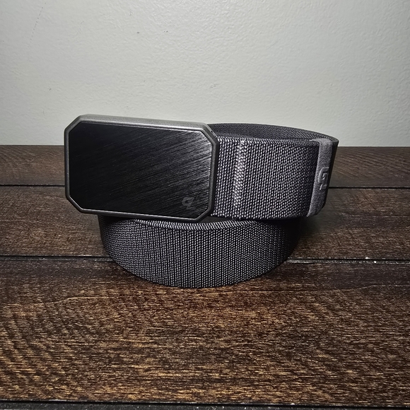 Groove Life Webbed Belt Gunmetal Deep Stone Black Medium Men's - Picture 1 of 7